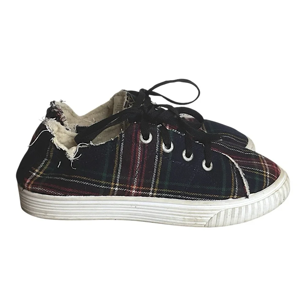 Tommy Bahamas Plaid Insulated Sneakers‎ Memory Foam Size 8.5M